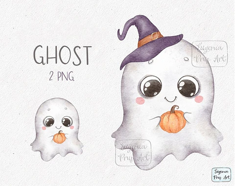 Kit Digital Cute Halloween Clipart Ghost Clipart Cute Ghost Halloween 1