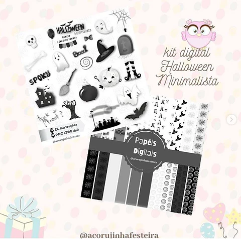 Kit Digital Halloween Minimalista 1