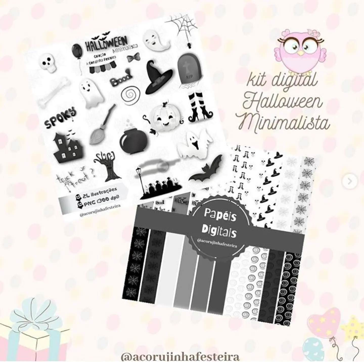 Kit Digital Halloween Minimalista 1 1