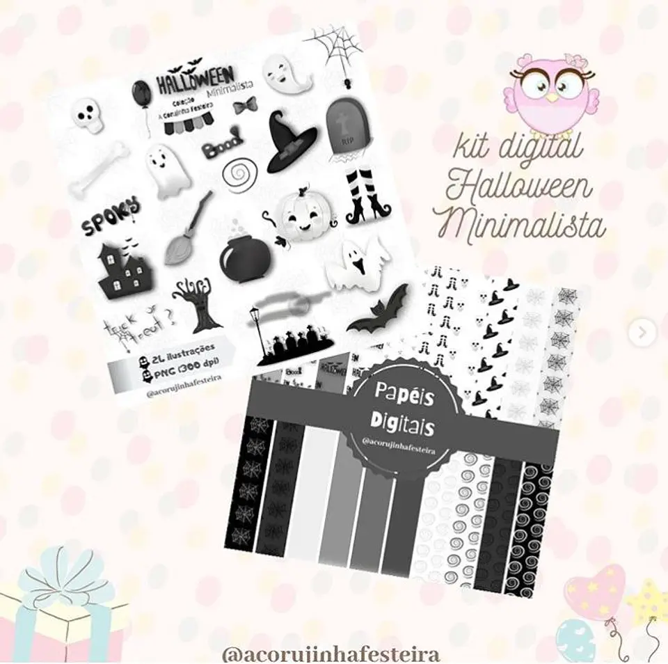 Kit Digital Halloween Minimalista 1 1