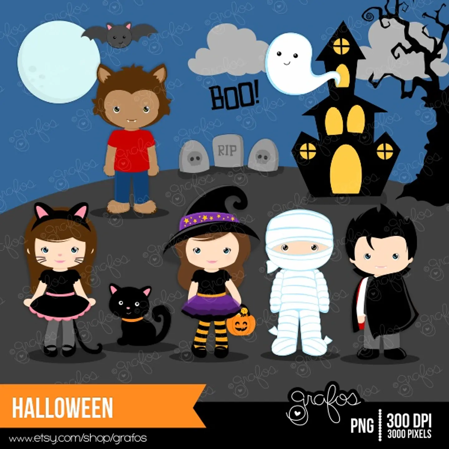 Kit Digital Halloween 1 1