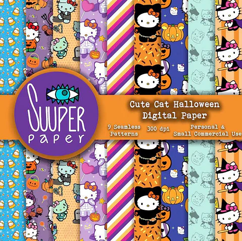 Kit Digital Halloween Hello Kitty 1