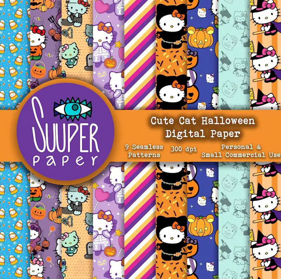 Kit Digital Halloween Hello Kitty 1 1