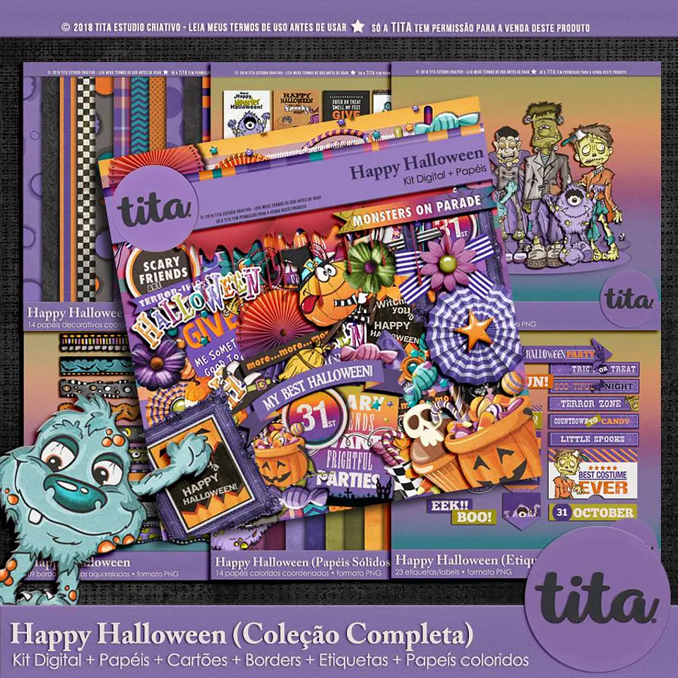 Kit Digital HHalloween Completa 5 1
