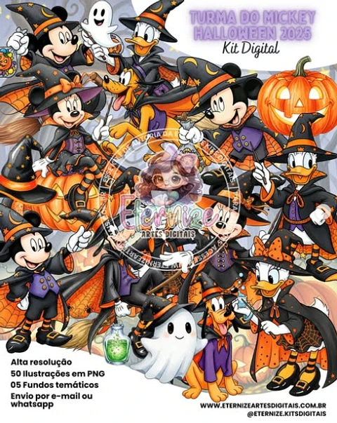 Kit Digital Mickey Halloween Cartoon 1
