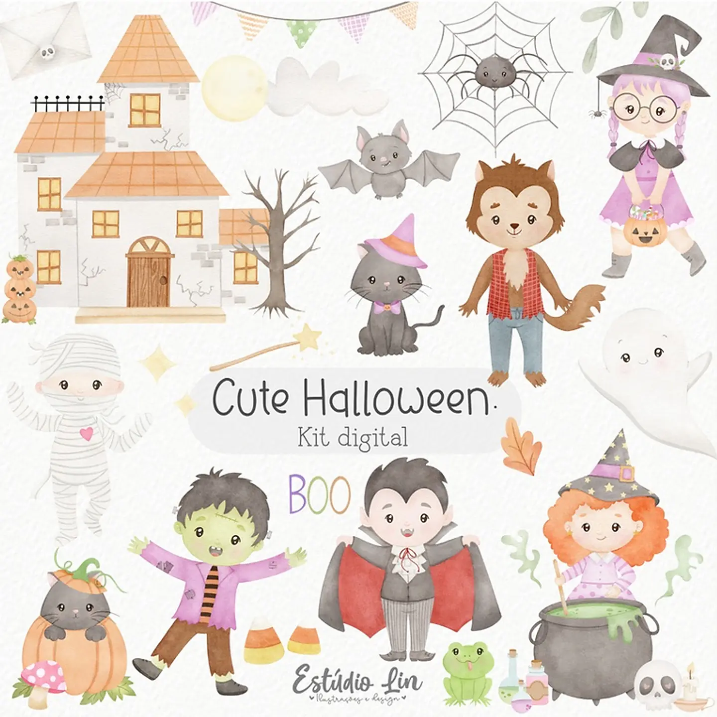 Kit Digital Cute Halloween 3 1