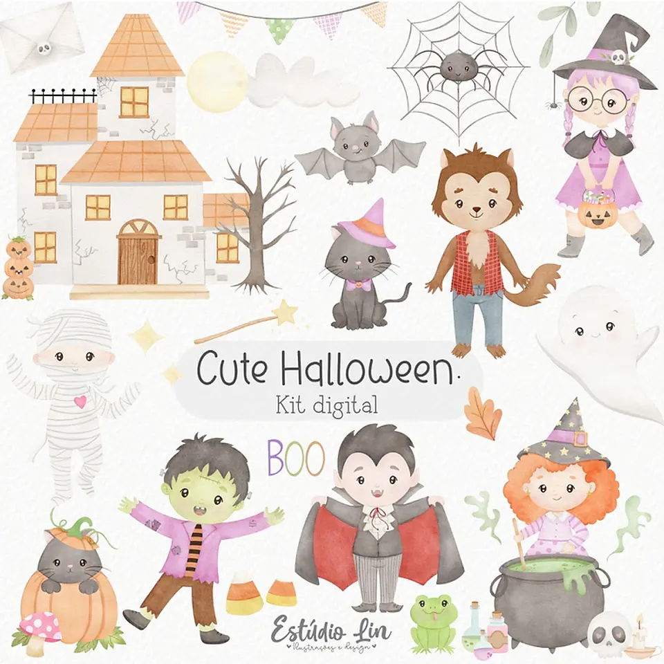 Kit Digital Cute Halloween 3 1