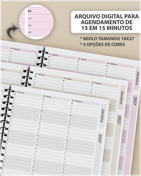 Encadernação - Agendamento 15 min 18x27 27