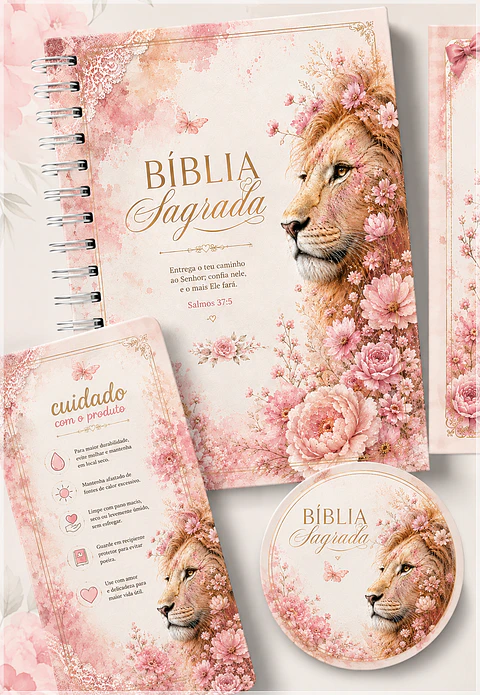 Encadernação - Coleção Bíblia Leoa Floral