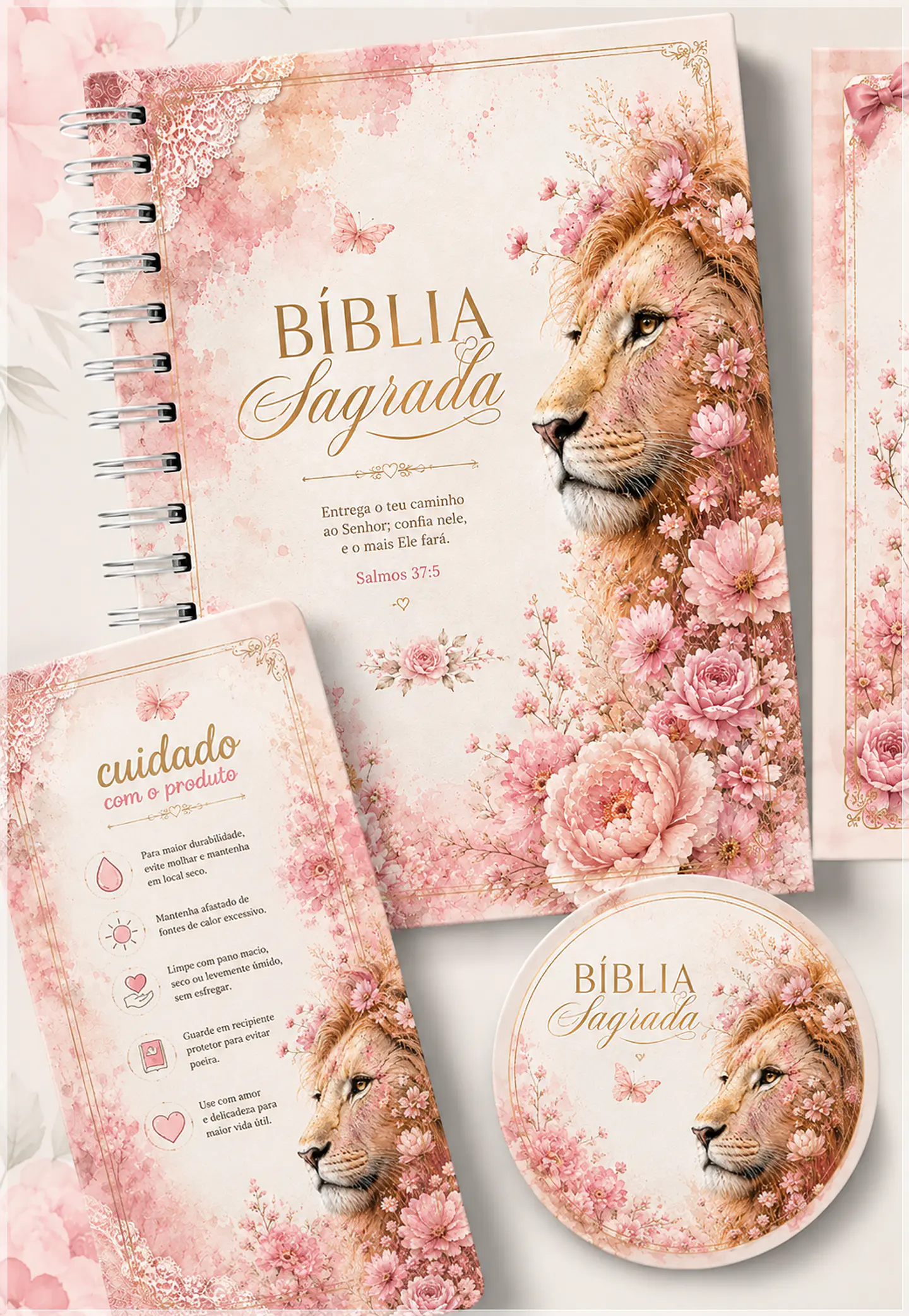 Encadernação - Coleção Bíblia Leoa Floral 1
