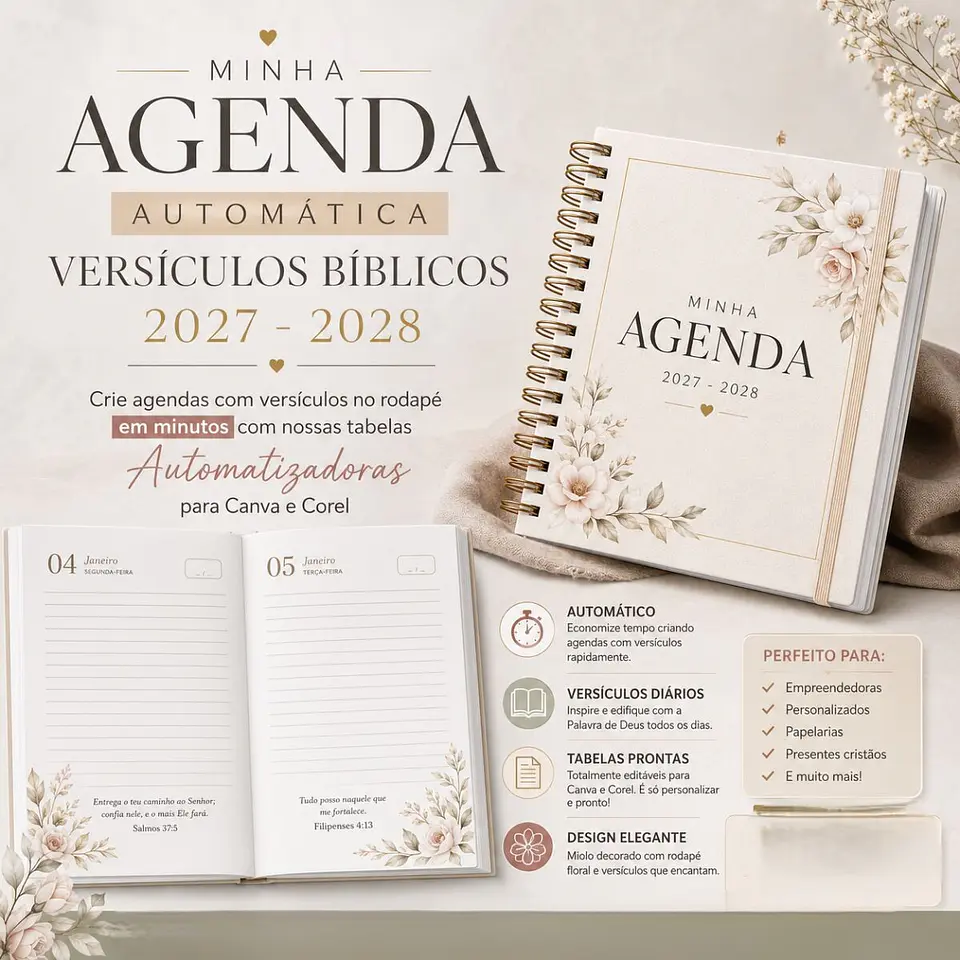 Encadernação - Automatizador Agendas com Versículos 27 e 28 1