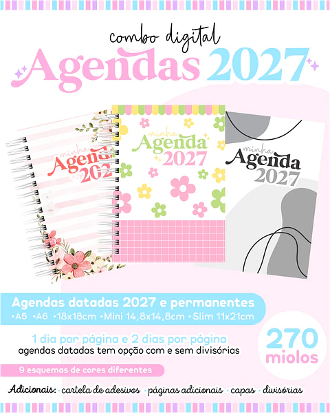 Encadernação - Combo Agendas 2027