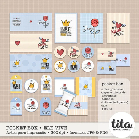 Arquivo de Corte - Combo ele vive Pocket Box