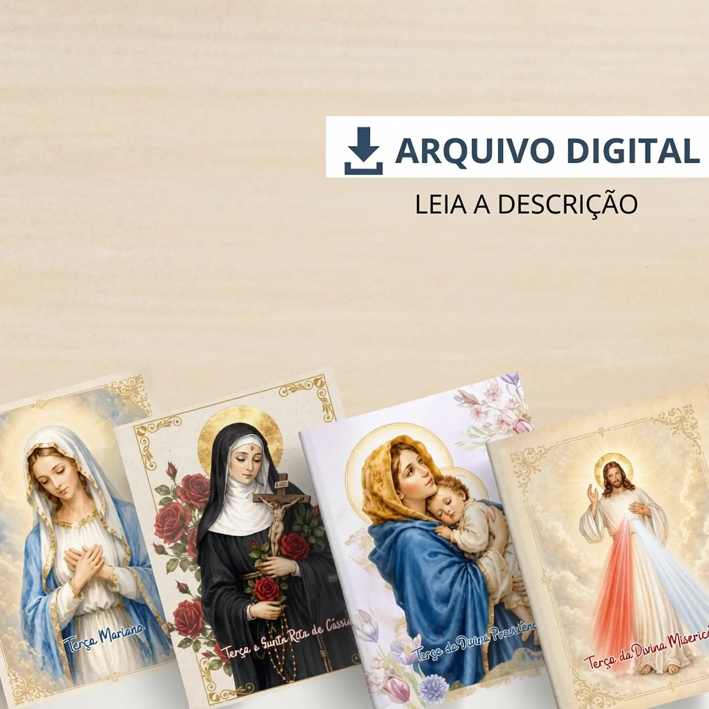 Arquivo de Corte Cards Terço Mariano, Santa Rita, Providência e Misericórdia 1