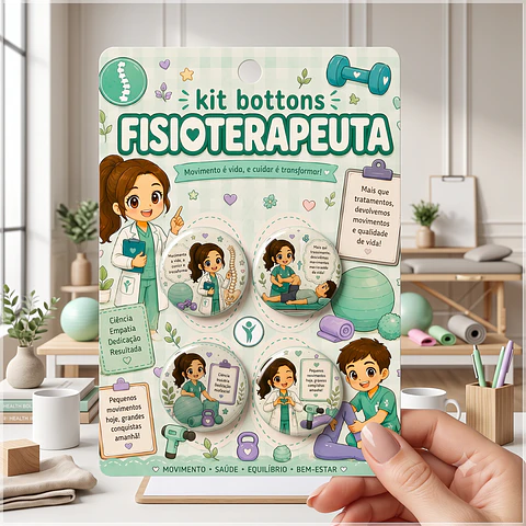 Arquivo de Corte Bottons Fisioterapeuta Fisioterapia 28