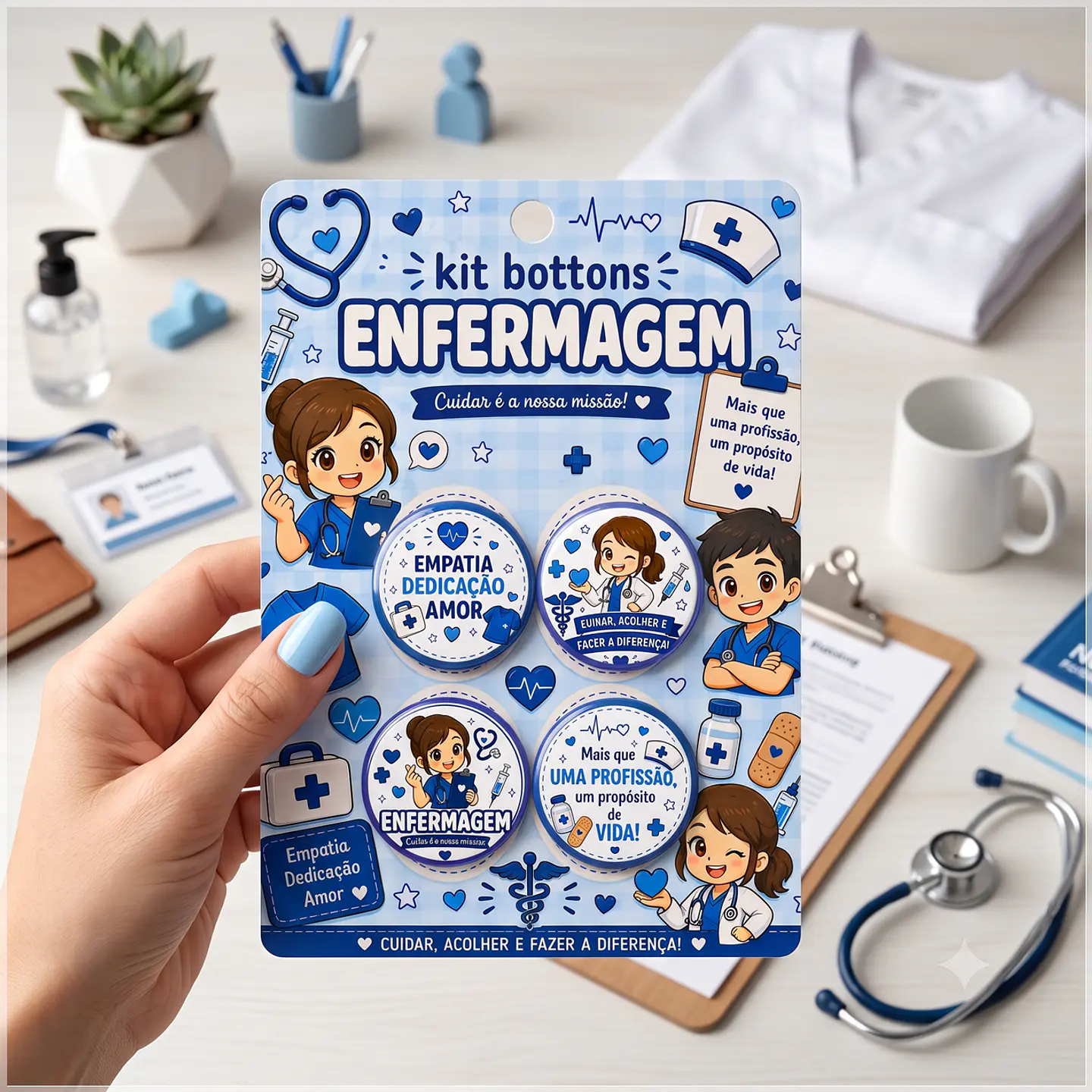 Arquivo de Corte Bottons Enferemeira Enfermagem 26 1