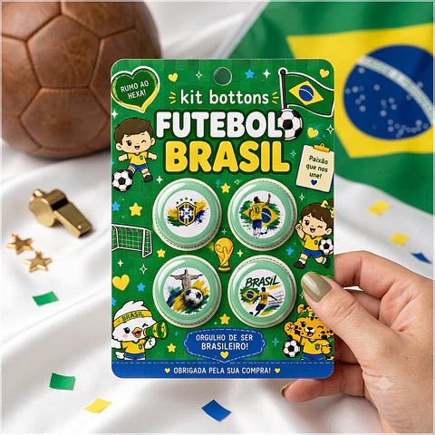Arquivo de Corte Bottons Futebol Brasil 22