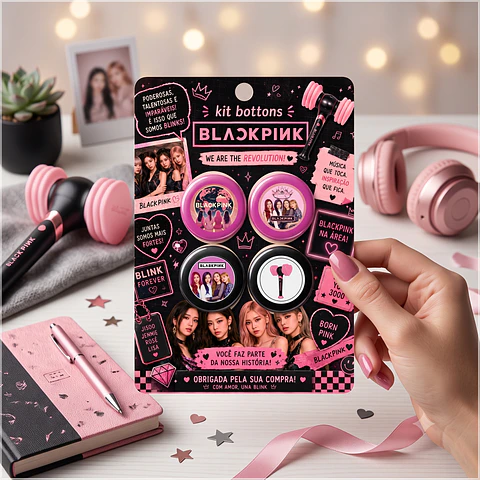 Arquivo de Corte Bottons Black Pink 21