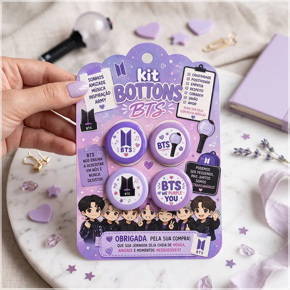 Arquivo de Corte Bottons BTS 7 1