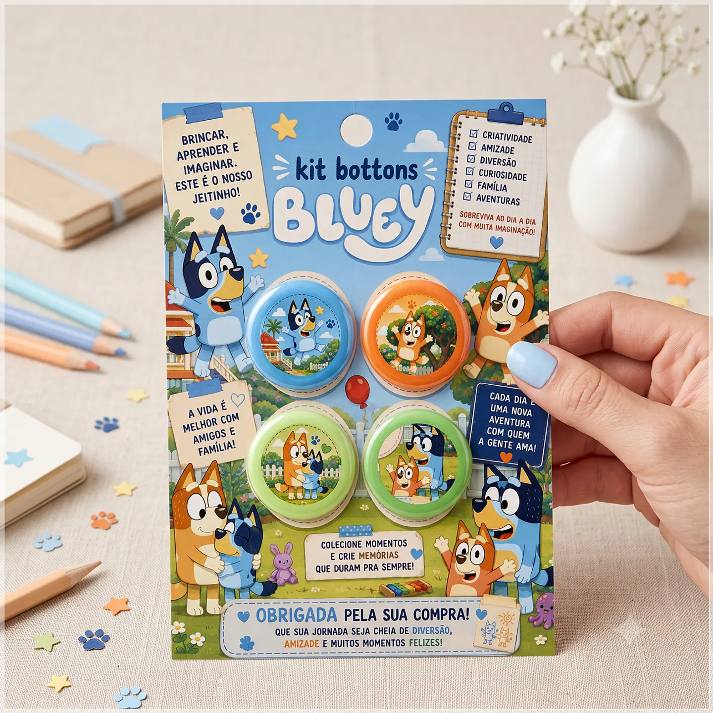 Arquivo de Corte Bottons Bluey 5 1