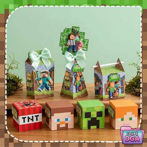 Arquivo de Corte Kit Festa Minecraft 1
