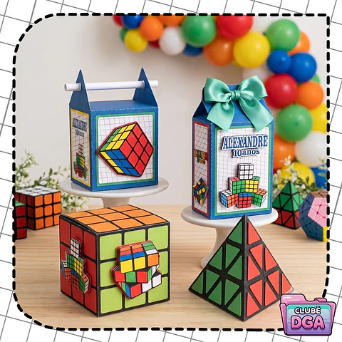 Arquivo de Corte Kit Festa Cubo Mágico 1