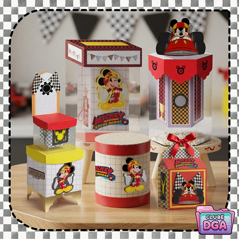 Arquivo de Corte Kit Festa Mickey Aventura Sobre Rodas Corrida 1