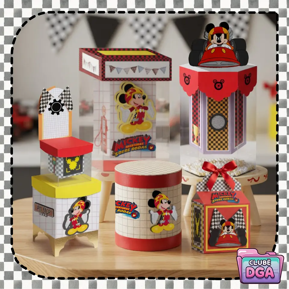 Arquivo de Corte Kit Festa Mickey Aventura Sobre Rodas Corrida 1 1