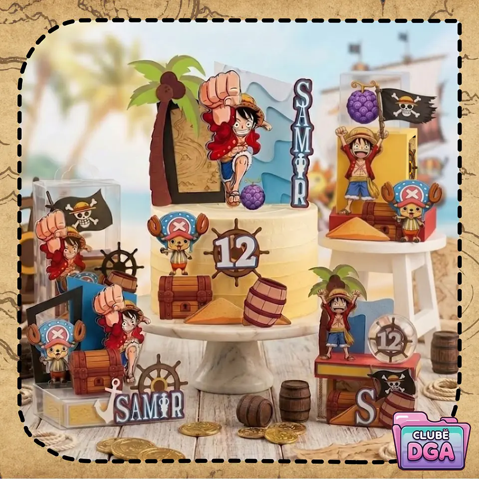 Arquivo de Corte Kit Festa One Piece 1 1