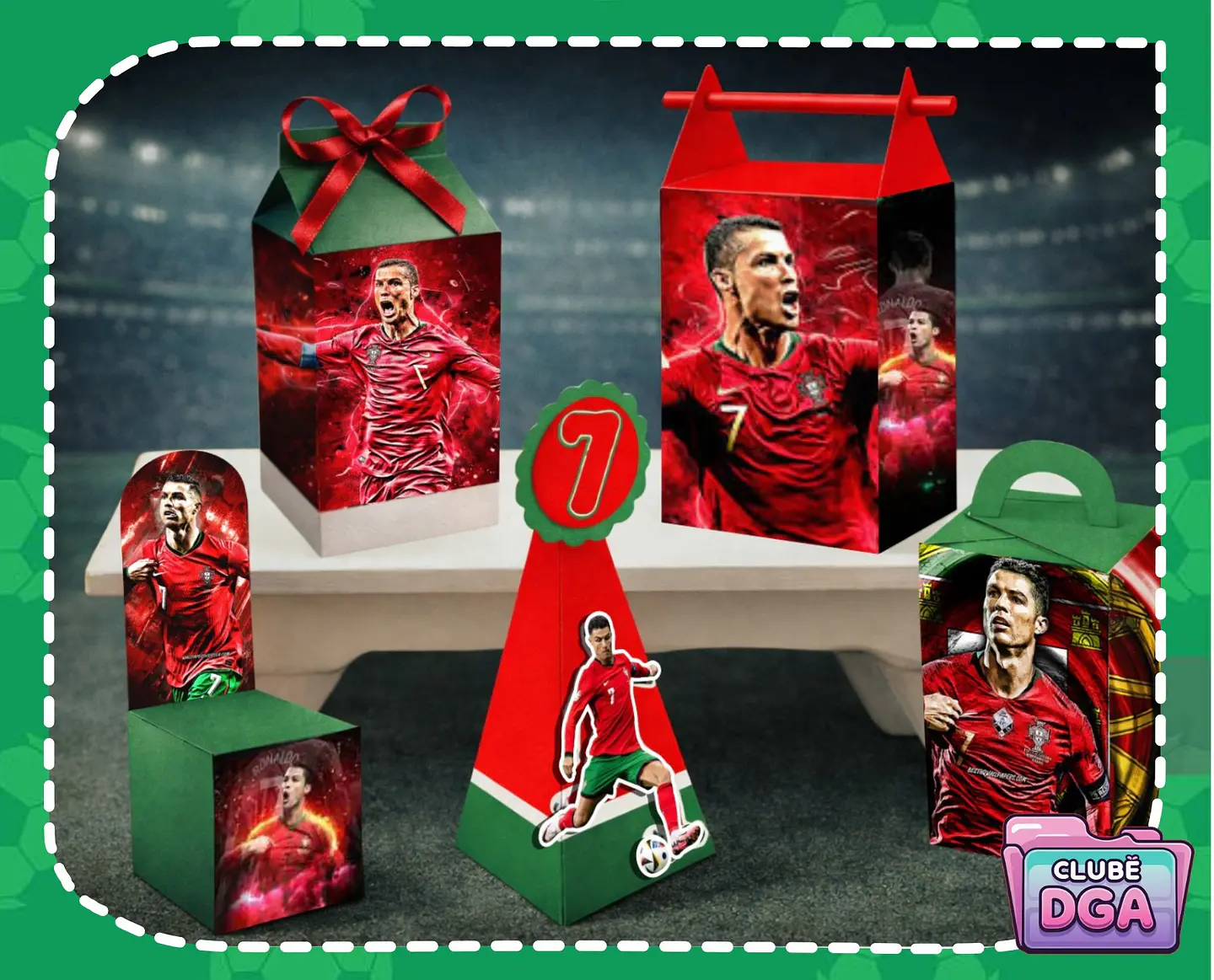 Arquivo de Corte Kit Festa Cristiano Ronaldo 1