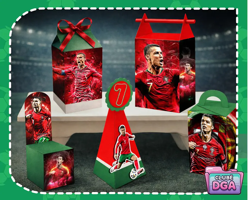 Arquivo de Corte Kit Festa Cristiano Ronaldo 1