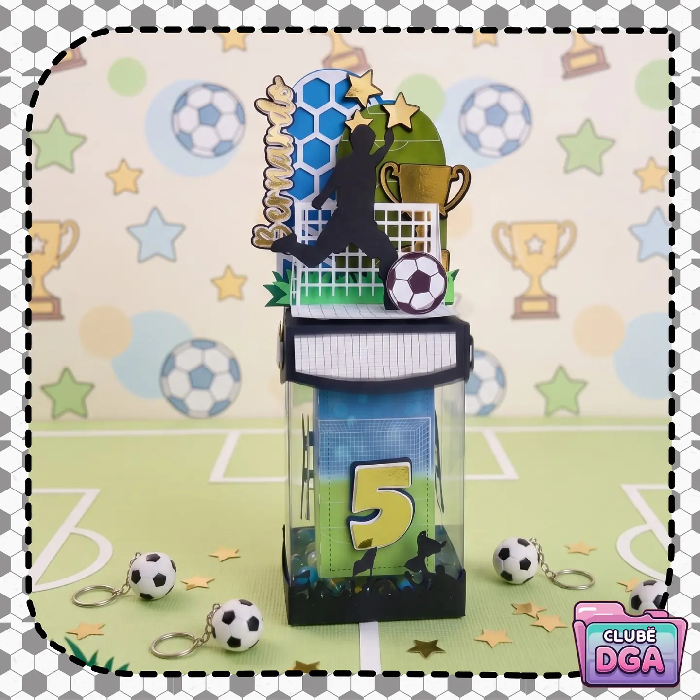 Arquivo de Corte Caixa Futebol Dupla com acetato 1 1