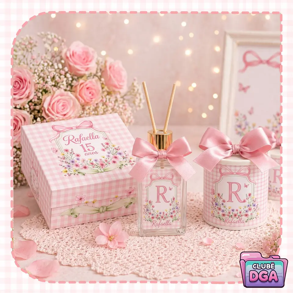 Arquivo de Corte 15 anos Floral Rosa 1