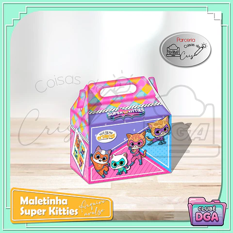 Arquivo de Corte Maletinha Super Kitties Dia das Crianças 2