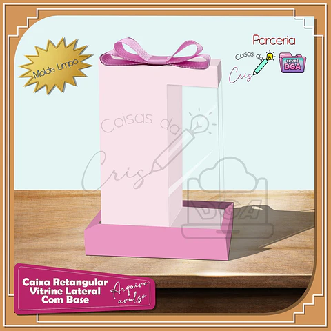 Arquivo de Corte Cx Retangular Vitrine Lateral 3