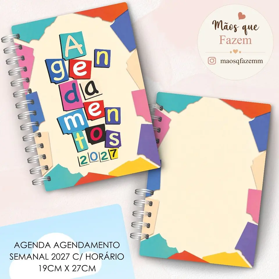 Agendamento Semanal 19cm X 27cm 1 1