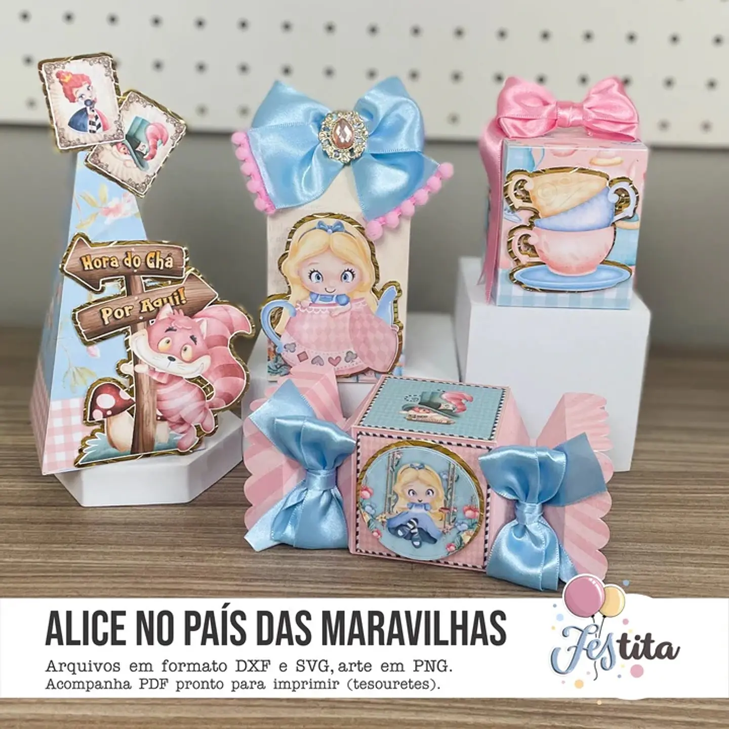 Arquivo de Corte Kit Festa Alice 48 1