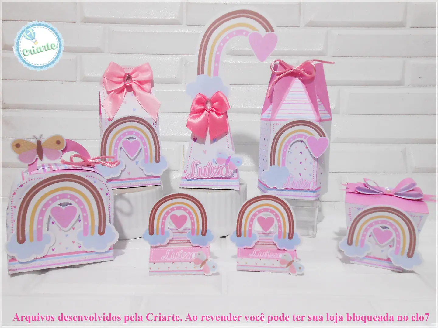 Arquivo de Corte Kit Festa Arco Íris Boho 12 1