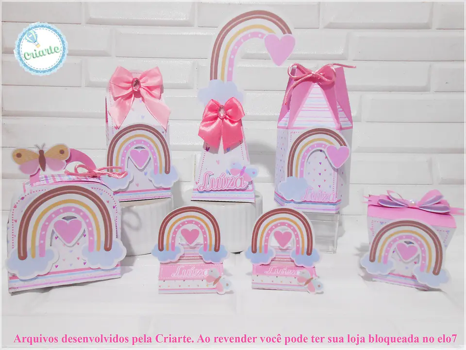 Arquivo de Corte Kit Festa Arco Íris Boho 12 1