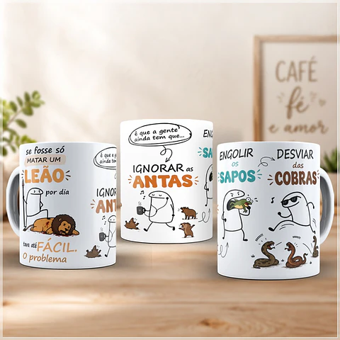 Sublimação - Caneca Flork Matar um Leão por Dia
