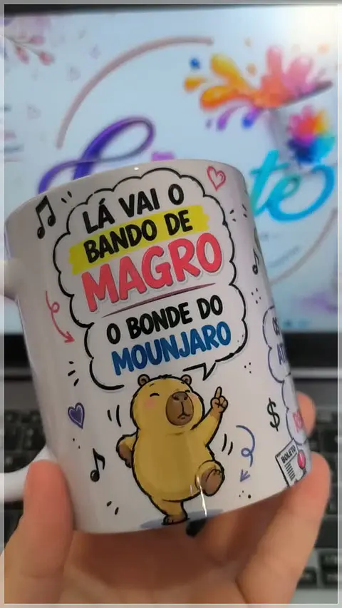 Sublimação - Caneca Capivara Mounjaro