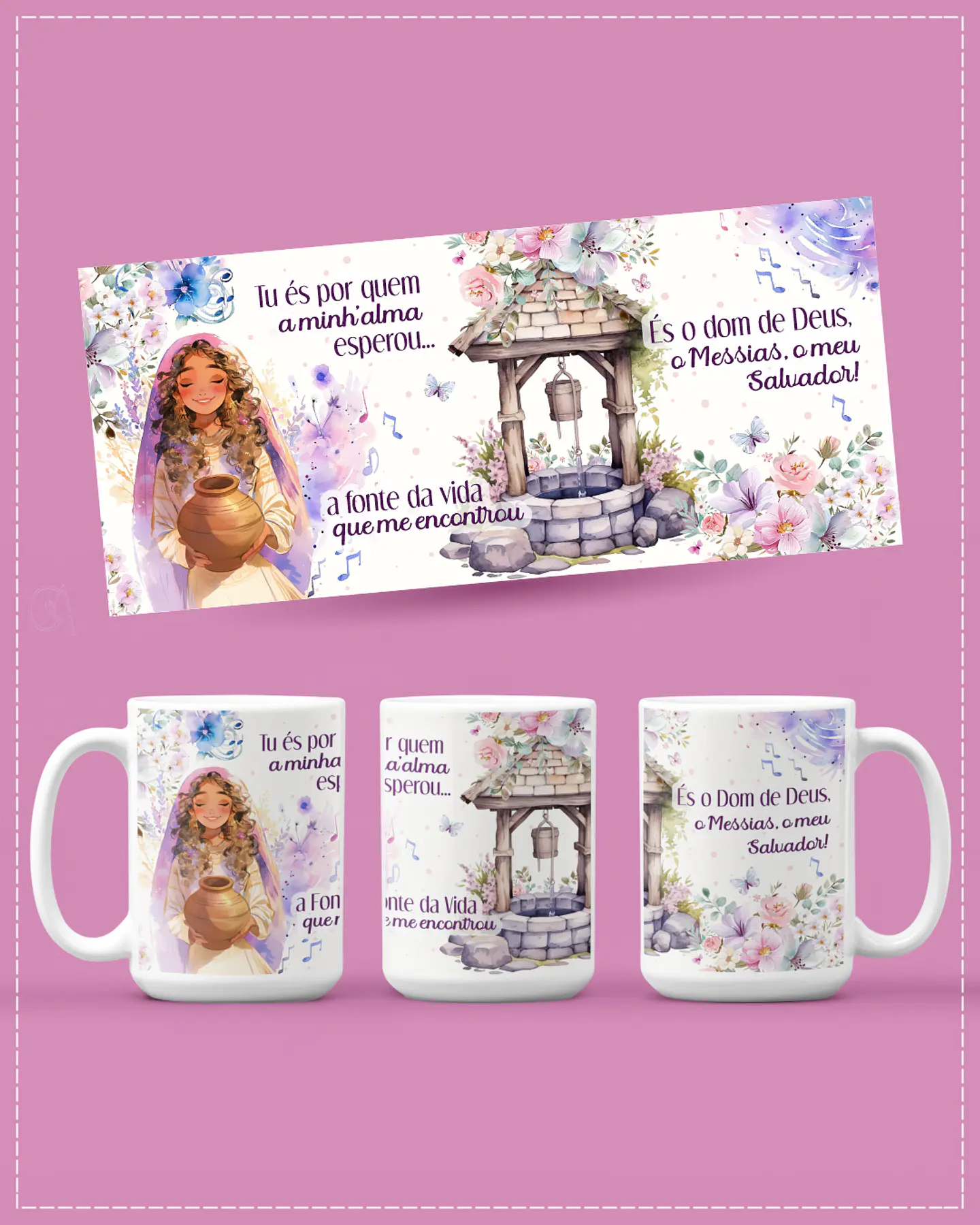 Sublimação - Caneca Tu és por Quem Minha Alma Esperou 1