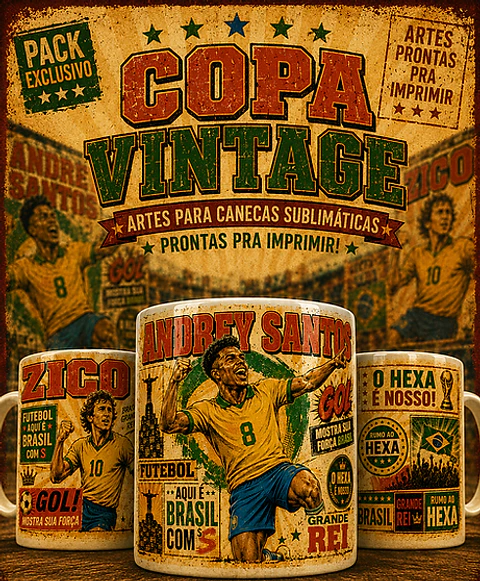 Sublimação - Caneca Copa Quadrinhos Vintage