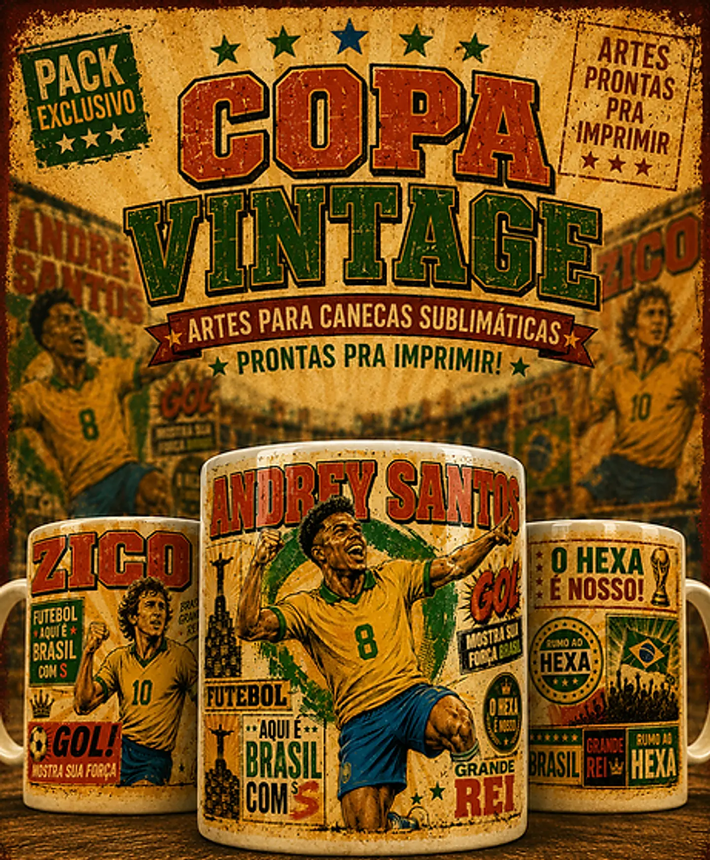 Sublimação - Caneca Copa Quadrinhos Vintage 1