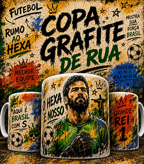 Sublimação - Caneca Copa Grafite de Rua