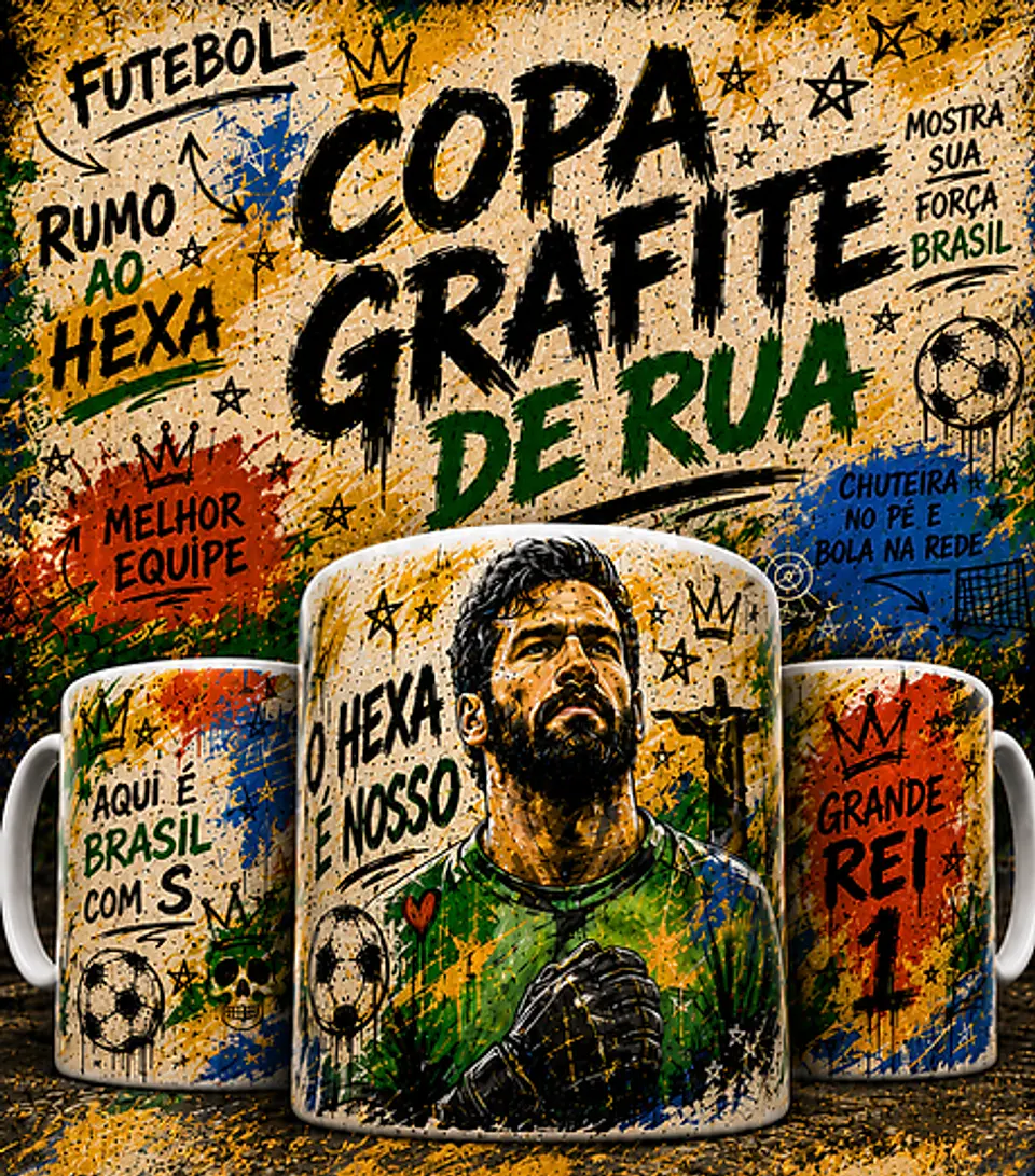 Sublimação - Caneca Copa Grafite de Rua 1
