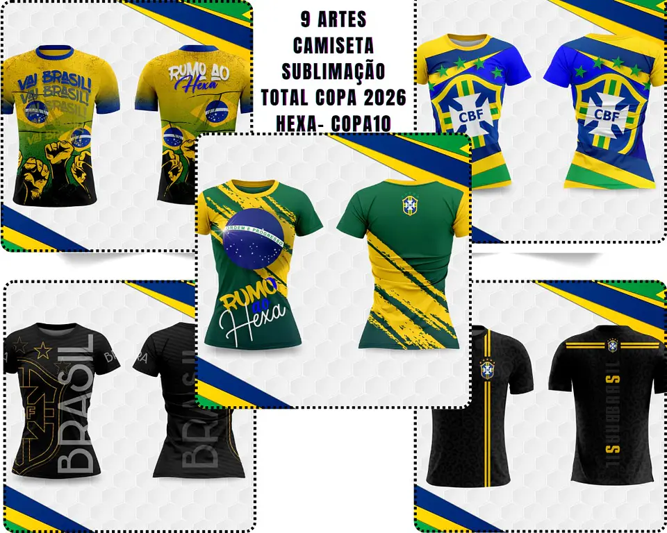 Sublimação - CAMISETA SUBLIMAÇÃO TOTAL COPA 2026 HEXA 1
