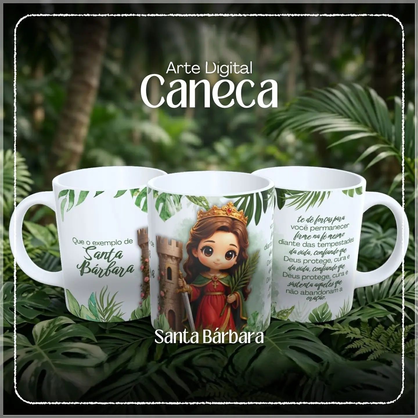 Sublimação - Caneca Santa Barbára 1