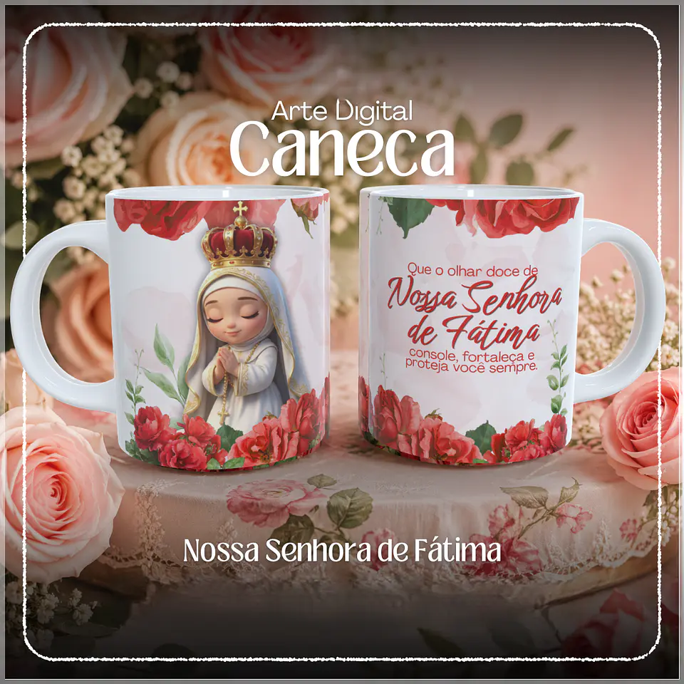 Sublimação - Caneca Nossa Senhora de Fátima 1