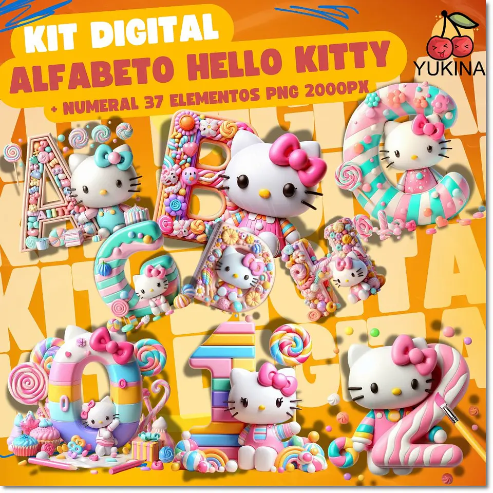 Kit Digital Hello KItty 3d 23 1